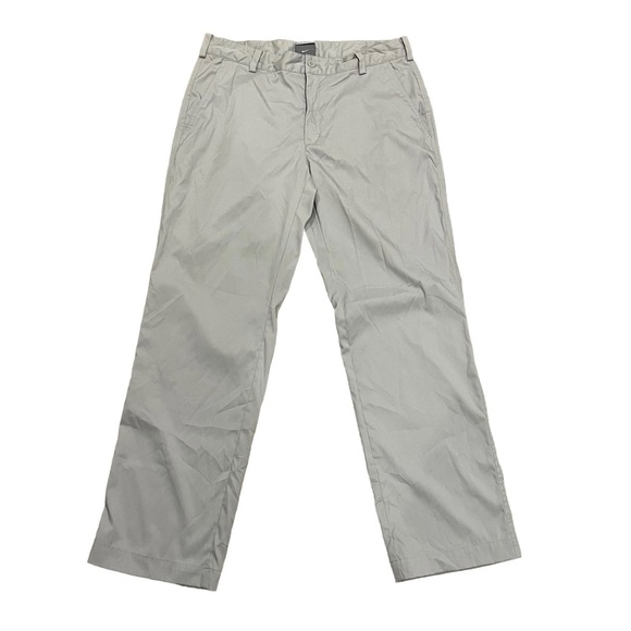 Mens 34x30 Nike Hybrid Woven Flex Golf Pants Chino Light Bone Flat Front - Picture 3 of 9